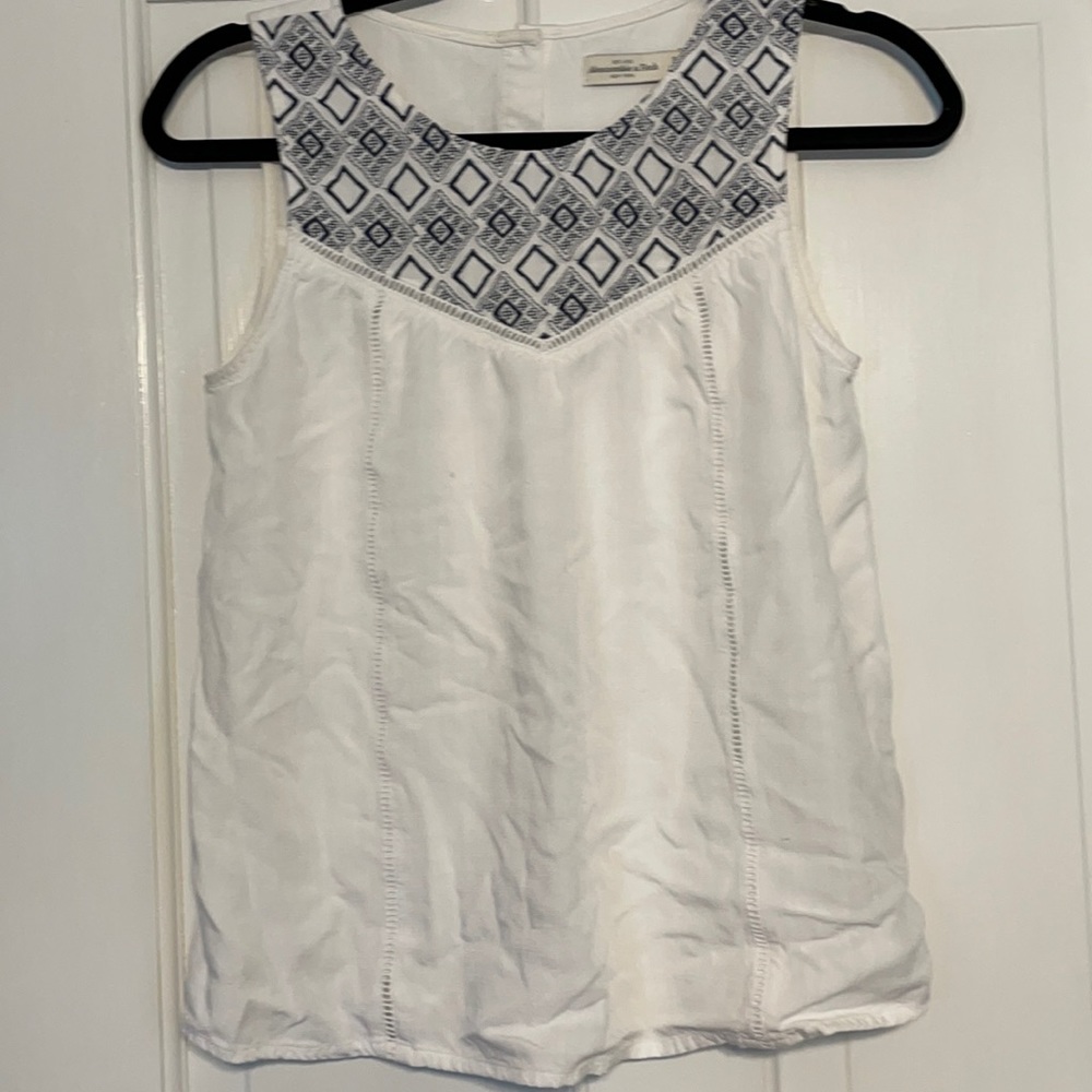 White Abercrombie and Fitch Tank